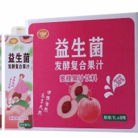 千喜多益生菌發(fā)酵復合果汁蜜桃果汁飲料 1Lx8瓶